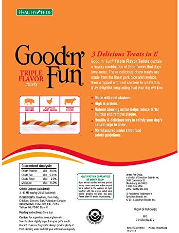 Good 'N' Fun Triple Flavor Twist Chews For Dogs, 22-Count