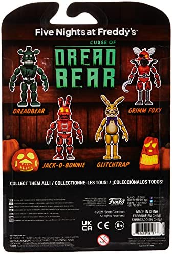POP Funko Action Figure: Five Nights at Freddy's Dreadbear - Glitchtrap, Multicolor (56187)