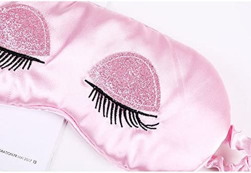 Silk Eye Sleep Mask Soft Sleeping Mask with Elastic Strap Blindfold Comfort Eye Shade Cover for Kids Girl Women Men