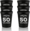 Veracco Cheers To 50 Years Stadium Party Cup Fifth Birthday Gift Fifty and Fabulous Party Favors Decorations Funny Birthday Gag Gifts For Him Her (Black, 12)