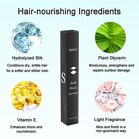 Hair Finishing Stick - Vitamin E Hair Serum - Styling Gel Frizzy Hair Control Spray - Flyaway Hair Tamer - Wax Cream for Women Men Kids (15Ml*2)