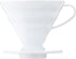Hario V60 Paper Coffee Filters, Size 02, Natural, 100ct & V60 Plastic Coffee Dripper, Size 02, White
