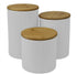 Home Basics Ceramic Canister (Small, White Honeycomb)