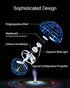Nacai Flying Ball Toys, Floating Orb Ball Flying Toy, Magic Cosmic Orbs Led Lights Hover Ball Infinity Flying Orb Boomerang Drone Ball for Kids - Blue