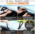 RoofPax 6 Rooftop Cargo Tie Down Hook Straps for Strapping Down Any Car Top Luggage. Waterproof, Attaches to Car Door Frame, Patent Registered, Extended Warranty!