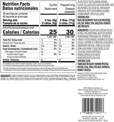 Wilton Whipped Icing Mix, Vanilla, 10 oz.