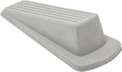 Large Rubber Door Stopper Wedge for Carpet, Wood, Tile Floor (Grey, 4.8 in, 12 Pack)