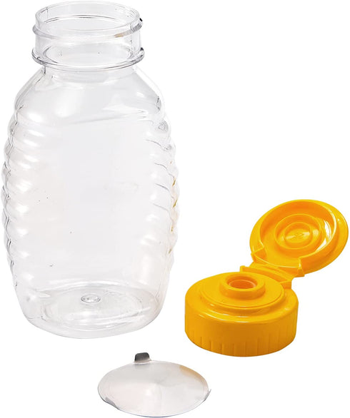 Bekith 16 Pack Empty Plastic Honey Bottles, 6.6oz Plastic Honey Jars with Flip-top Caps, Squeeze Honey Bottle Container for Storing and Dispensing