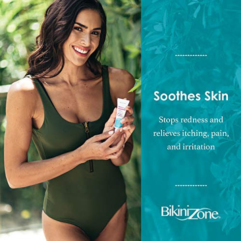 Bikini Zone Medicated After Shave Gel - Instantly Stop Shaving Bumps, Irritation, Redness & Itching in Sensitive Areas - Gentle, Clear Formula - Dermatologist Approved (1 oz)