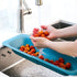 BLUE GINKGO Over the Sink Colander Strainer Basket - Wash Vegetables and Fruits, Drain Cooked Pasta and Dry Dishes - Extendable - New Home Kitchen Essentials (7.9 W x 14.5-19.5 L x 2.75 H) - Teal