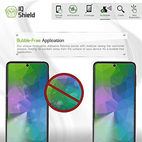 IQ Shield Screen Protector Compatible with Samsung Galaxy Z Flip 3 (2-Pack) Anti-Bubble Clear Film