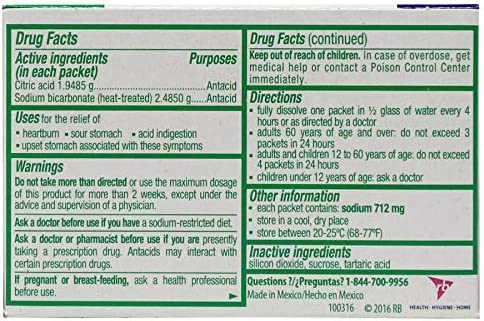Sal de Uvas Picot, Effervescent Powder Solution, Antacid, 3-Pack of 12 Antacid Packets, 3 Boxes