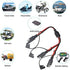 14AWG SAE DC Power Automotive Connector Cable Y Splitter 1 to 2 SAE Extension Cable, Fit for Suitable for Solar Battery Connection and Transfer 12inch/30cm - with Protective Cover