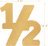 Wooden Half Sign 1/2 Baby Birthday Party Supplies Photo Prop for 6 Months Birthday Birthday Decor Age Sign Large Numbers
