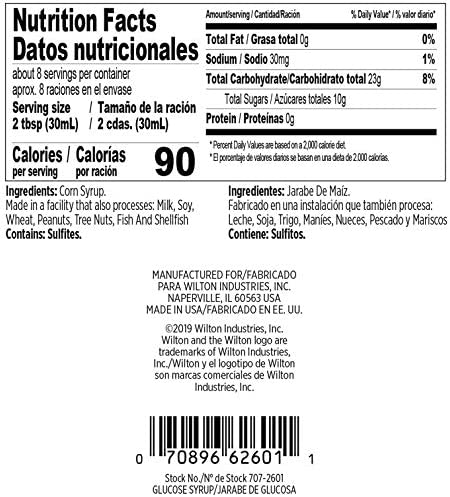 Wilton 707-2601 Glucose Syrup, 8.5 ounce, Package may vary