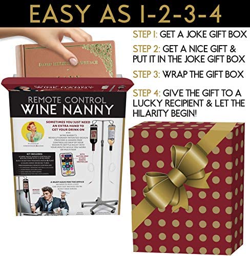 "Wine Nanny" Prank Gift box - Perfect Gag Gift for Funny White Elephant
