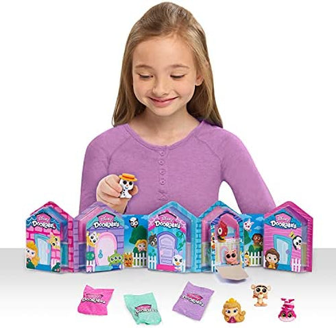 Disney Doorables Village Peek Pack, Series 5 and 6, Includes 24 Figures, Styles May Vary, Amazon Exclusive, by Just Play