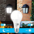 Qualilux Dusk to Dawn Light Bulbs 60W Equivalent, 6000K Daylight Deluxe, 9.5W 850LM, 360degree Light Sensing LED Bulb, Photocell Sensor, Auto On/Off, A19 E26, 2-Pack