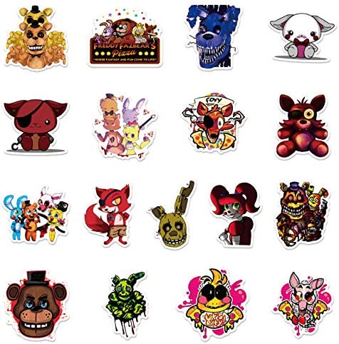 SPIRO Five Nights at Fredd_ys Stickers 100PCS FNAF Stickers Cool Gaming Stickers Vinyl Waterproof Stickers for Teens Adults Laptop Water Bottles Skateboard Birthday Party Supplies