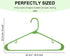 Plastic Hangers 20 Pack,Durable Tubular Hanger and Clothes Hangers,Non-Slip Slim Space Saving, Adult Standard Hangers Ideal for Jackets, Suits, Dress, Trousers, Coats?Green?