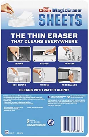 Mr. Clean Magic Eraser Cleaning Sheets, The Power of a Magic Eraser in a Thin, Flexible, Disposable Sheet, 16 Count