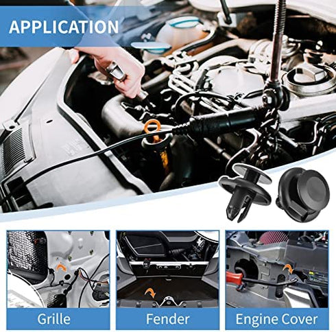 20 Pcs Super Front Fender Inner Liners Fender Well Front Wheel Well Retainer Clips Plastic Body Rivets for Honda Accord Civic Acura, Replacement for The Part# 91512-SX0-003