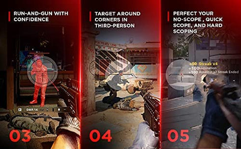 HipShotDot D-Series Pro Pack - Reusable Transparent Aim Sight Assist TV Decals - Gaming Television or Monitor Decal for FPS Video Games Compatible with PC, Xbox & Playstation (1.0 Red)