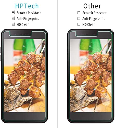2-Pack HPTech Screen Protector For LG Rebel 4 LTE, Lml212vl Tempered Glass, 9H Hardness, Easy to Install, Bubble Free