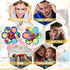 FIGROL LED Light Up Pop Fidget Spinner 2 Pack, Push Pop Bubble Light Fidget Spinner Toy, Pop Hand Spinner for Stress Relief, Party Favor Gifts for Children