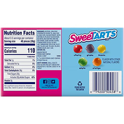 SweeTARTS Mini Chewy Theater Box, 3.75 oz