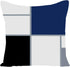 WILPROO Black Dark Blue Geometric Decorative Cushion Pillow Covers Set of 4 18" x 18" Modern Geometric Grey Black and Red Grid Stripe Decor Irregular with Hidden Zipper Home for Couch Bed