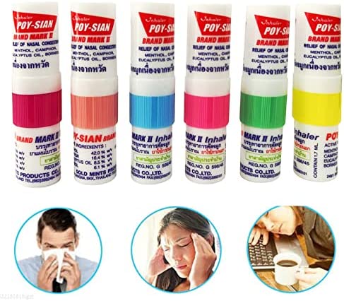 POY-SIAN Mark II Menthol Nasal Inhaler Poysian (Pack of 6)