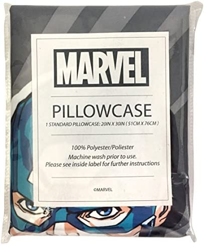 Jay Franco Marvel Avengers Mightiest Heroes 1 Pack Pillowcase - Double-Sided Kids Super Soft Bedding - Features Iron Man, Captain America, Thor & Hulk (Official Marvel Product)