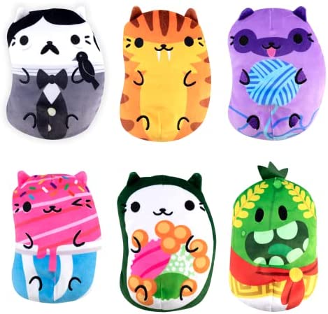Cats vs Pickles - Chonks - 1pc Mystery Bags - 6" Super-Soft & Bean-Filled Plushies! Collect These as Desk Pets, Fidget Toys, or Sensory Toys. Great Gift for Kids, Boys, & Girls - Collect Them All!