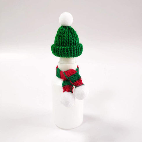 BESTOYARD 8pcs Mini Christmas Scarf Christmas Pet Scarf for Dog Cat and Wine Bottle Decoration for Xmas Party Holiday Dinner Table Ornament