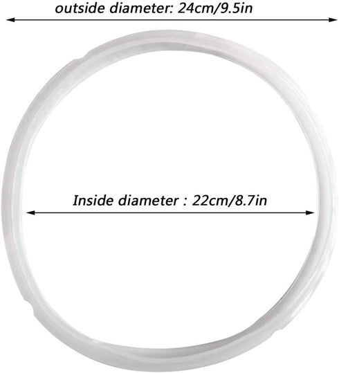 Silicone Sealing Ring Clear + Pressure Cookers Gasket + Universal Replacement Floater and Sealer for 5/6 Quart Models
