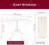 Ourokhome Collapsible Pasta Drying Rack, Plastic Foldable Homemade Fresh Spaghetti Stand Dryer Noodle Hanger for Kitchen with 10 Arms, Stable, Easy Storage, Quickly Set Up (White)