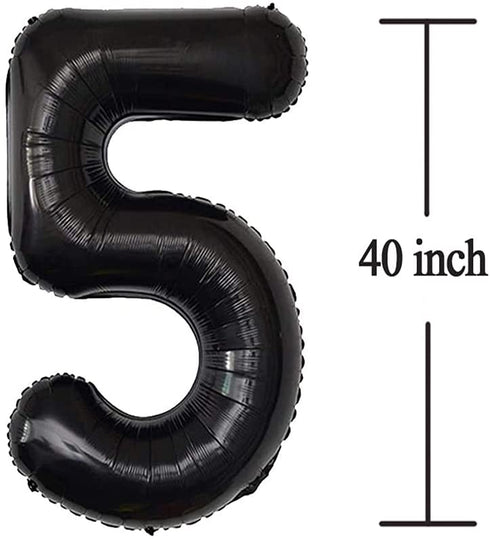 25 Number Balloons Black Big Giant Jumbo Number 25 Foil Mylar Balloons for 25th Birthday Party Supplies 25 Anniversary Events Decorations