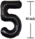 25 Number Balloons Black Big Giant Jumbo Number 25 Foil Mylar Balloons for 25th Birthday Party Supplies 25 Anniversary Events Decorations