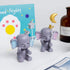 SUPVOX Elephant Figurine Cake Topper Resin Cartoon Animal Moon Collectible Figure Statue Craft Ornament for Kids Birthday Gift Home Decor