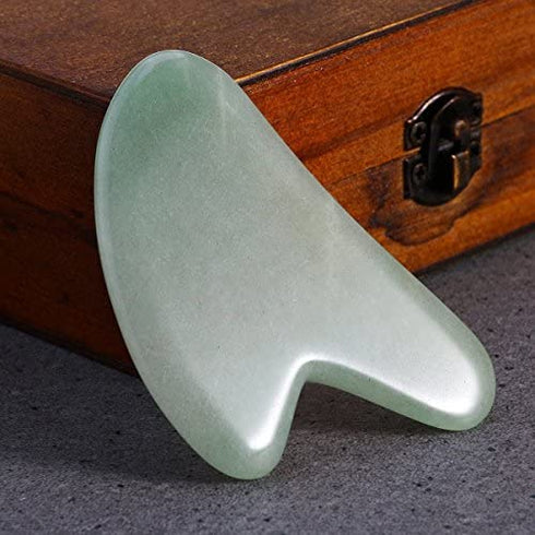 Rosenice Aventurine Massaging Scraping Massage Tools Natural Stone Board guasha Stone for SPA Acupuncture