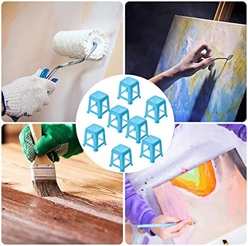 8 Pieces Canvas Stands Paint Stands for Painting Mini Canvas Feet Risers Canvas Support Stands for Fluid Acrylic Pouring Paint Supplies (Blue)