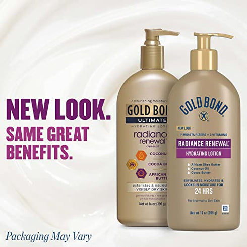 Gold Bond Ultimate Radiance Renewal Hydrating Lotion for Visibly Dry Skin, Family Size 14 oz.