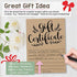 25 Rustic Blank Gift Certificates for Small Business, Black Kraft Paper Voucher for Massage, Hair & Nail Salon Spa, Restaurants, and DIY Coupon Cards for Birthday, Mom Valentines Day, Him & Her, 5x7"