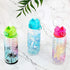Cute Water Bottle with Straw for Women Teen Girls, BPA FREE Tritan & Leak Proof One Click Open Flip Top & Easy Clean & Soft Carry Loop, 30oz / 900ml (Coconut Tree)