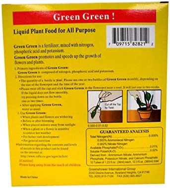 Green Green Plant Food Lucky Bamboo Fertilizer- Two 36ml Bottles