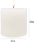 Amusaer 6 Pack 3x3 Inch Unscented Pillar Candles, Dripless and Smokeless Candle Set, Long and Slow Burning Candle, Perfect for Home Decoration, Wedding, Party