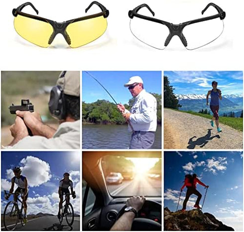 KEMIFON Shooting Safety Glasses Anti Fog Shooting Eye Protection for Men Women Shooting Range with Yellow Clear Interchangeable Lenses