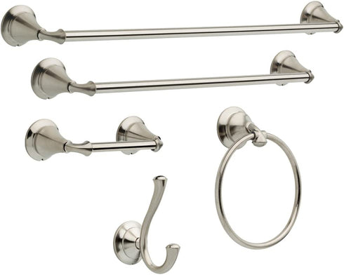DELTA Faucet Bathroom Accessories 79450-SS Linden Pivoting, Brilliance Stainless Steel Toilet Paper Holder, 12 x 6 x 5 Inches