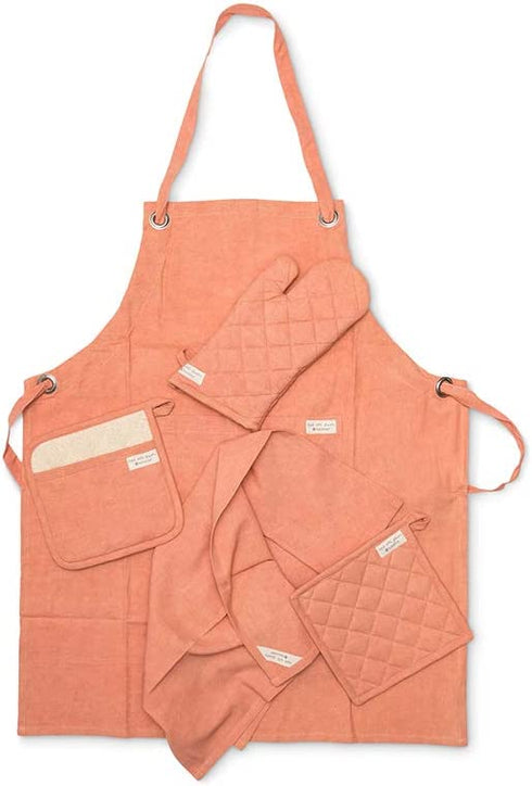 Full Circle Kind Collection Plant-Dyed Organic Cotton, Apron, Pomegranate